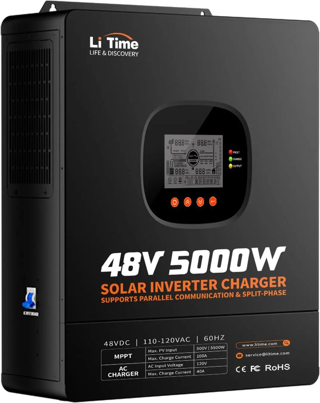 LiTime 5000W Pure Sine Wave In - огляд і ціна Parallel Solar Inverter 48V 5000W Mppt