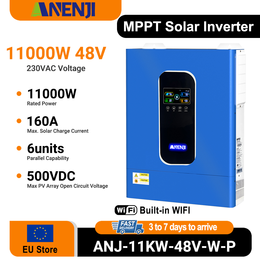 ANENJI 11KW 48V Hybrid Solar I - огляд і ціна Hybrid Solar Inverter 5.5Kw Mppt 48V
