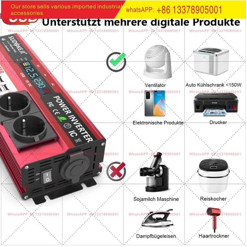 12V To 220V 4000W Peak Power I - огляд і ціна Power Inverter 12V 220V 4000W Continuous