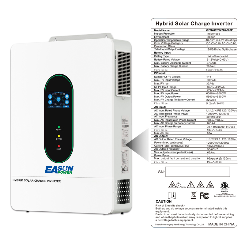 EASUN POWER 120V/110V 12KW hyb - огляд і ціна Grid Tie Inverter Limiter 2000W