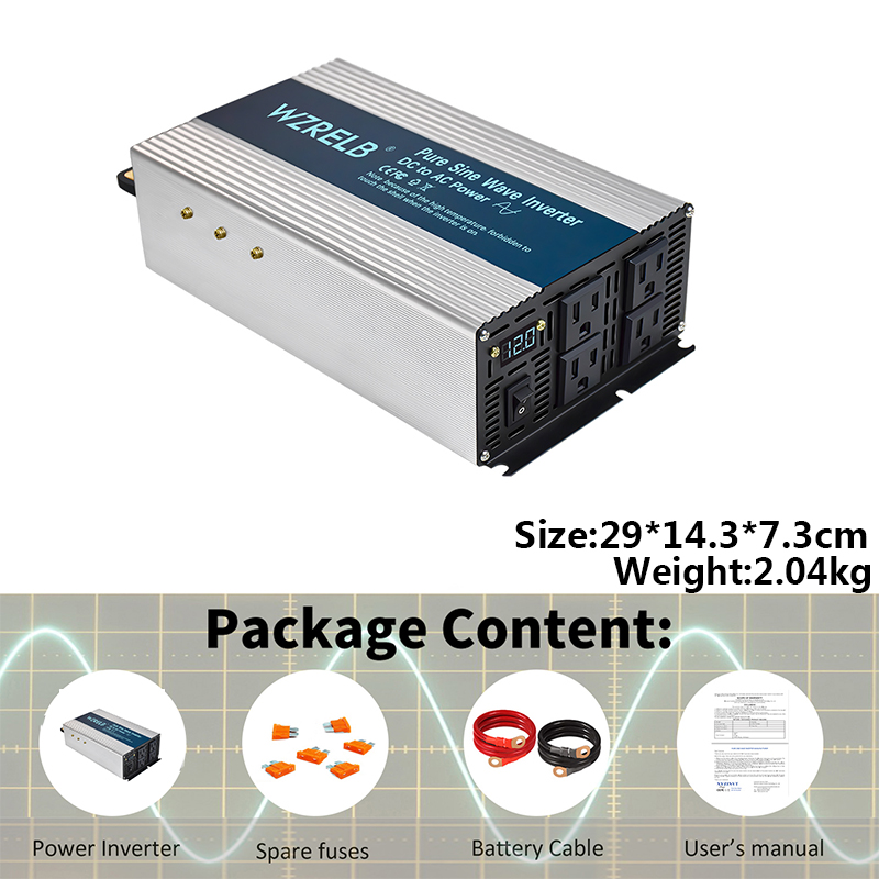 3000W Pure Sine Wave Inverter  - огляд і ціна Inverter Pure Sine Wave 60Hz 120V 3000W