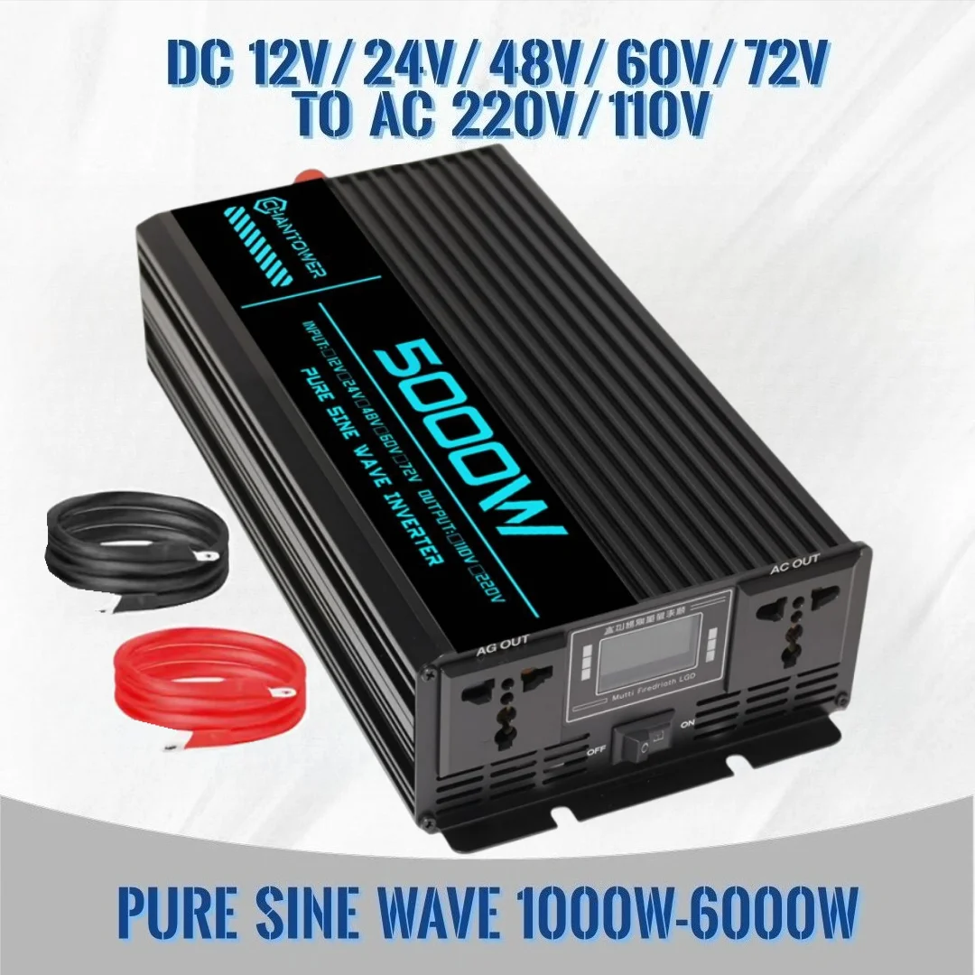 Pure Sine Wave Inverter DC 12v - огляд і ціна Pure Sine Wave Inverter 5000W 48V 220V