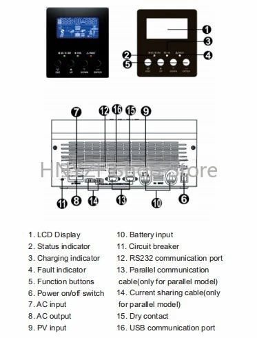 Off Grid Type 5KW Home USE Sol - огляд і ціна Hybrid Solar Inverter 5.5Kw Mppt 48V