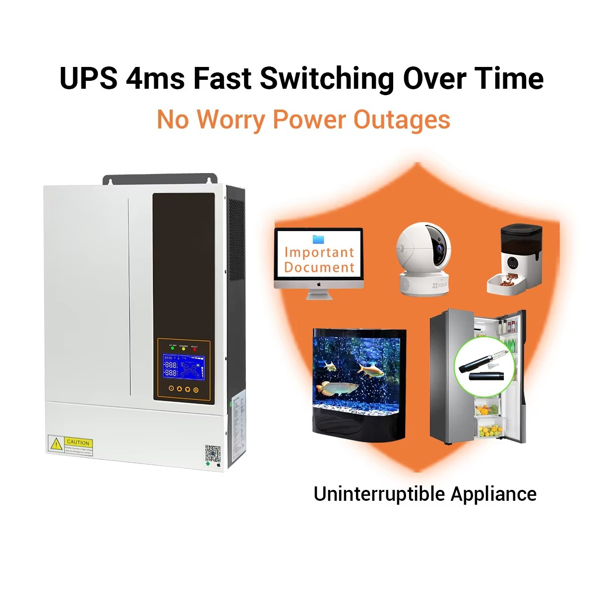5.5KW 48V Hybrid On/ Off Grid  - огляд і ціна Hybrid Solar Inverter 5.5Kw Mppt 48V